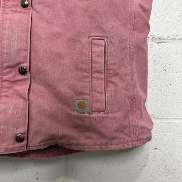 Carhartt Sherpa-Lined Berkley Hooded Vest “Bubblegum Pink” - Picture 3 of 7
